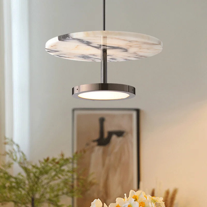Lavinia | Round Marble Pendant Light