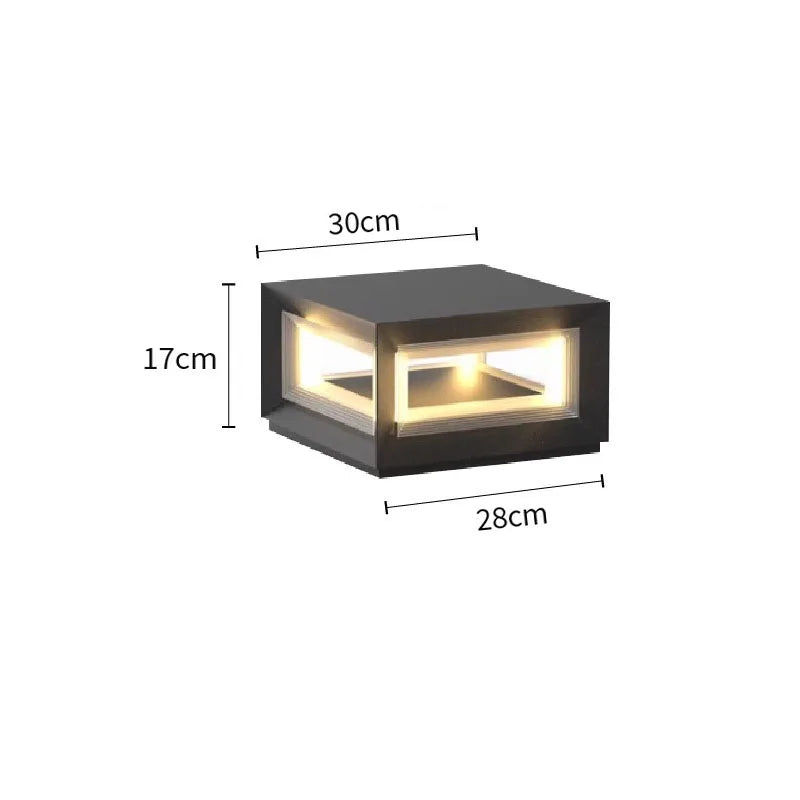 Aodh | Square Post & Pillar Garden Path Light