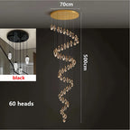 Modern home decoration crystal chandelier, stair Pendant lamp, living room Pendant lights, interior lighting