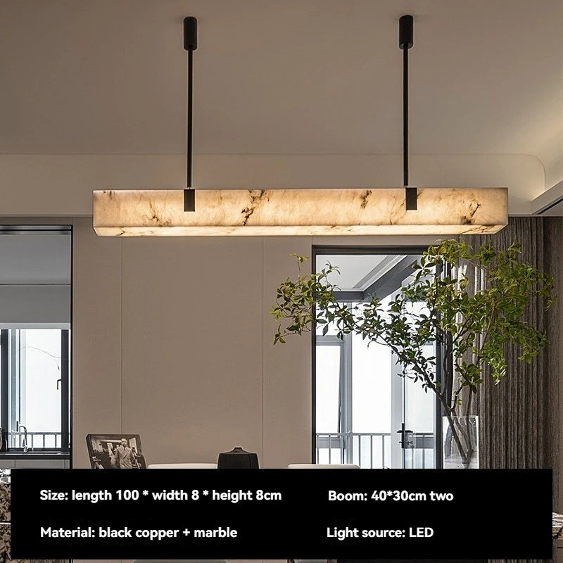 Zeus | Linear Marble Kitchen Island Pendant