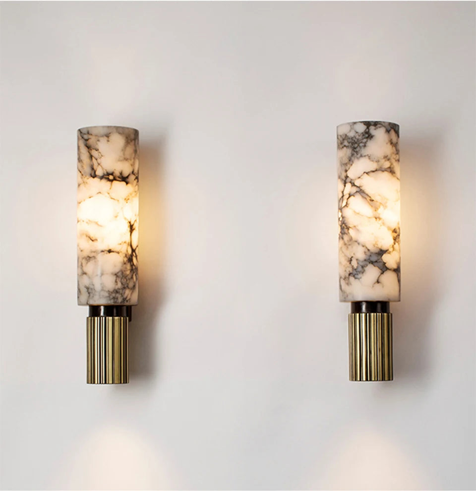 Hera | Natural Marble Bedside Wall Sconce