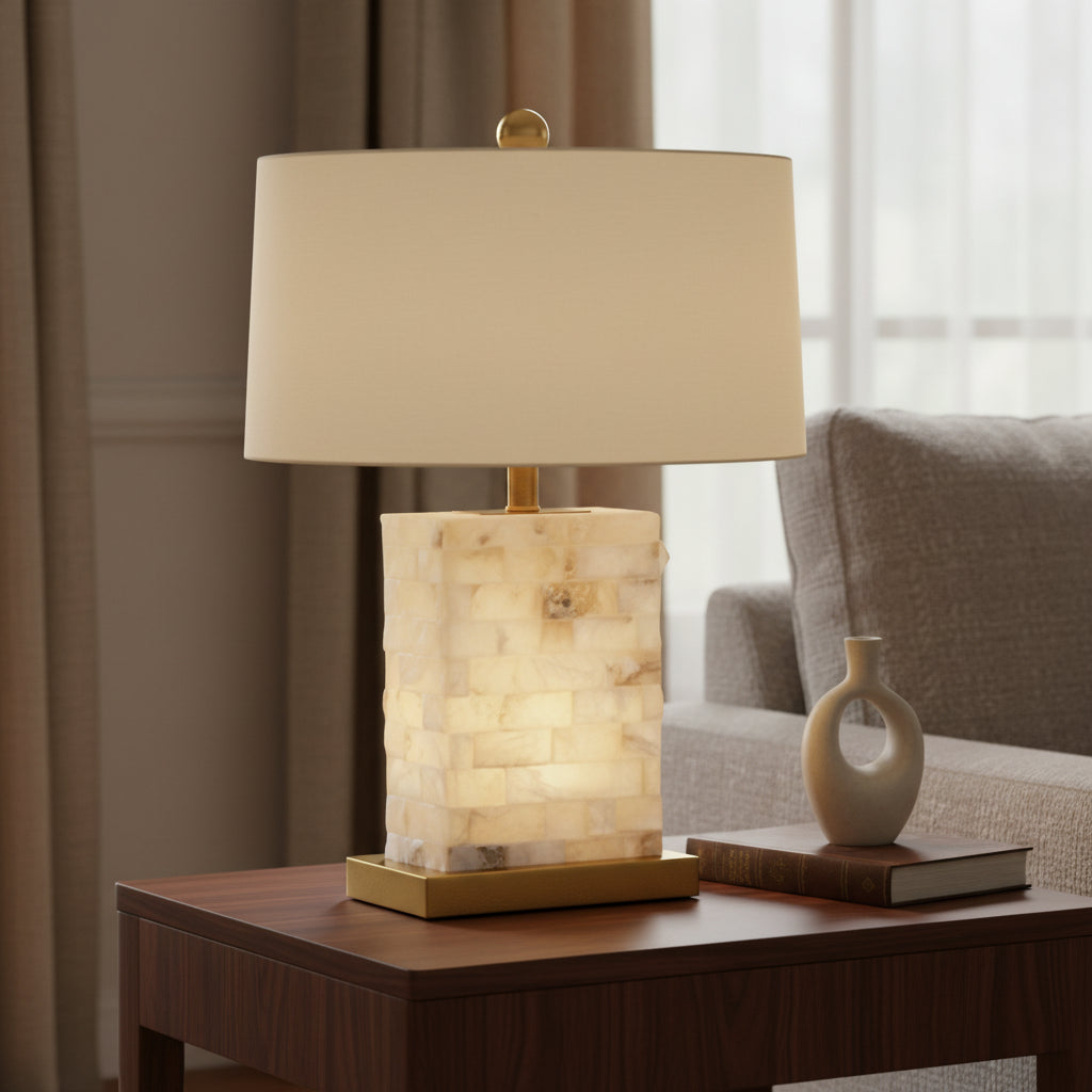 Amélie | Natural Spanish Alabaster Table Lamp