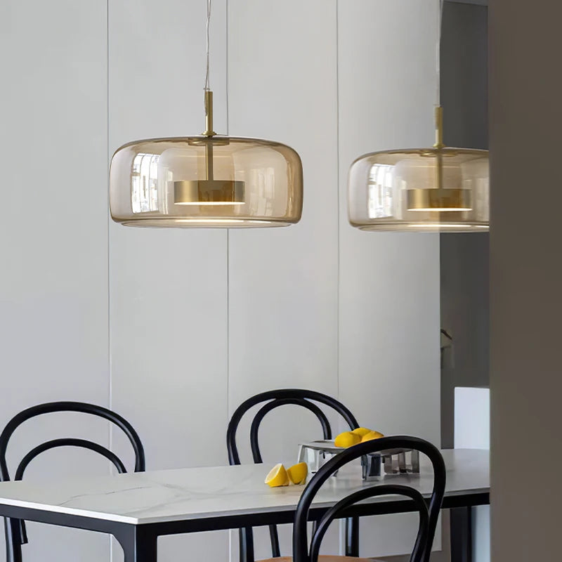 Vibia | Amber Glass Pendant