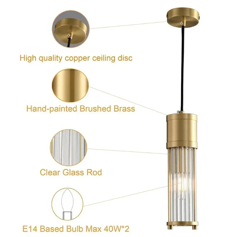 Cassia | Copper Tube Pendant