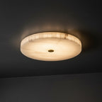 Mosaïque | Spliced Alabaster & Copper Ceiling Lamp