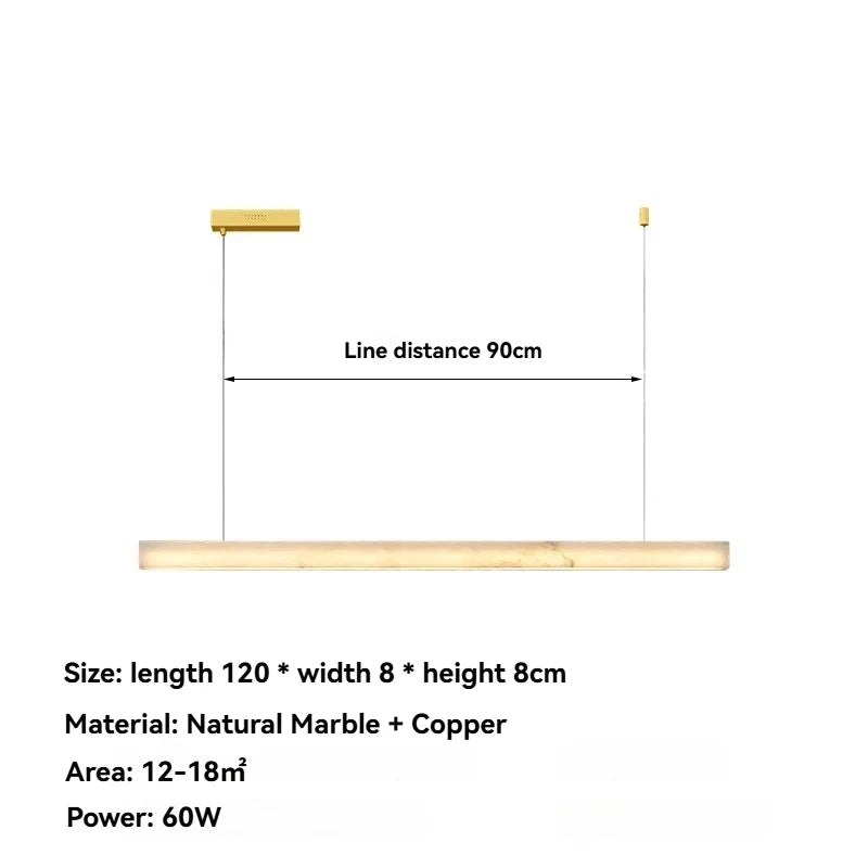 Priscilla | Marble Linear Pendant Light