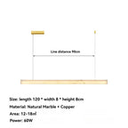 Priscilla | Marble Linear Pendant Light