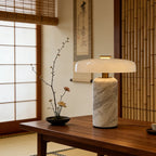 Iris | Marble & Glass Table Lamp