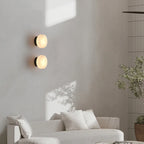 Luxurious Spanish Natural Marble Round Wall Lamp – Nordic Modern LED Wall Light for Living Room, Bedroom, Hallway & Corridor – High-End Fixture