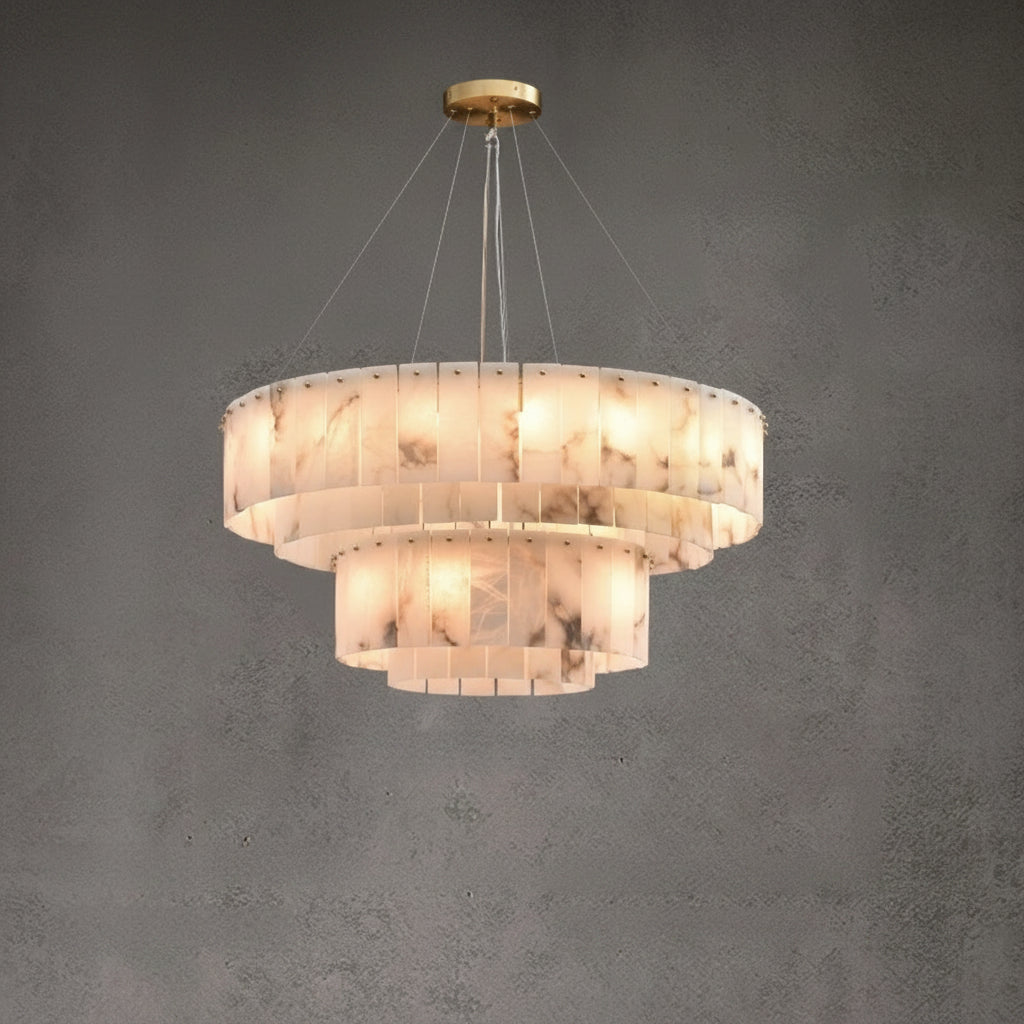 Cosima | Marble and Brass Nordic Chandelier