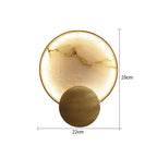 Teresa | Round Marble and Copper Wall Light