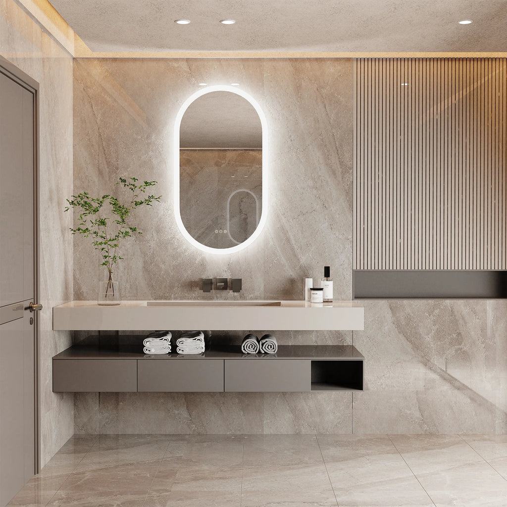 Liv | Frameless Backlit Oval LED Bathroom Mirror