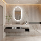Liv | Frameless Backlit Oval LED Bathroom Mirror