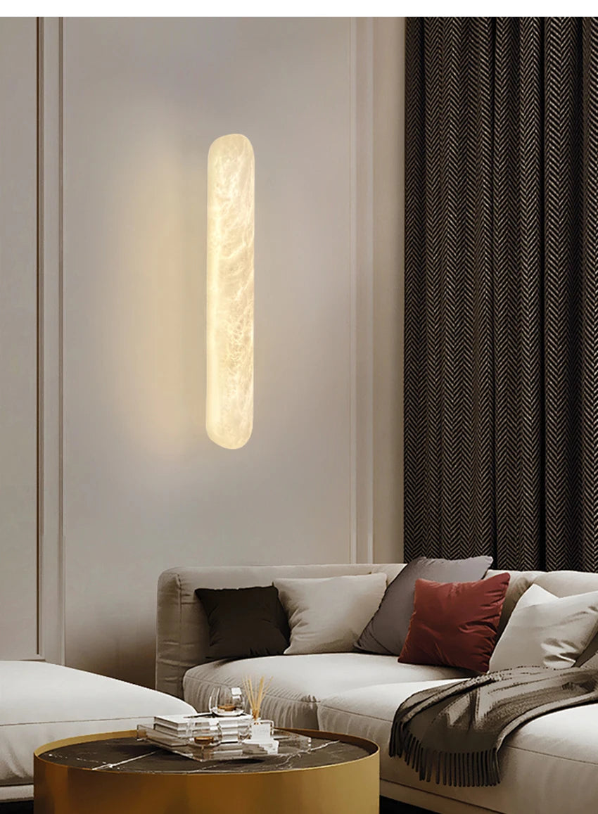 Apollo | Long Oval Alabaster Wall Sconce
