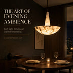 Elodie | Natural Alabaster Dome Pendant Light