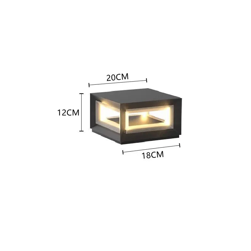 Aodh | Square Post & Pillar Garden Path Light