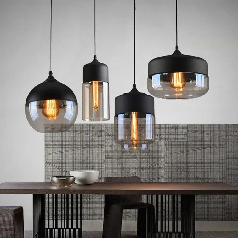 Aelia | Wood & Glass Pendant Light