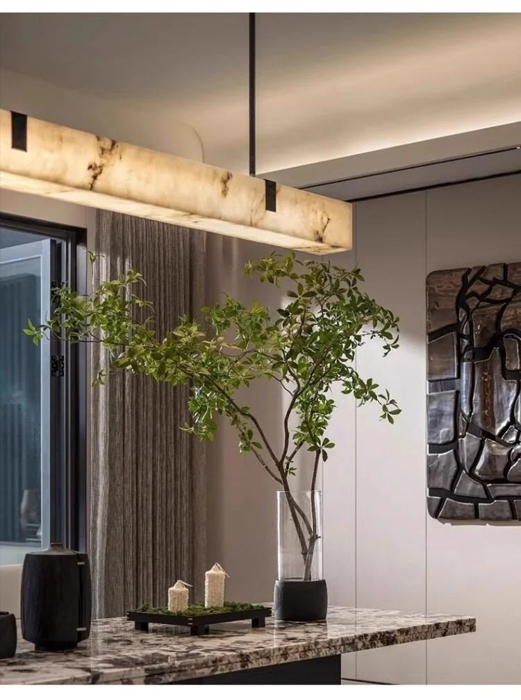 Zeus | Linear Marble Kitchen Island Pendant