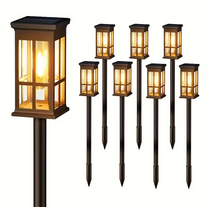 2/6/8-Pack Ultra-Bright Solar Pathway Lights for Patio, Walkway & Sidewalk - Perfect Outdoor Gift
