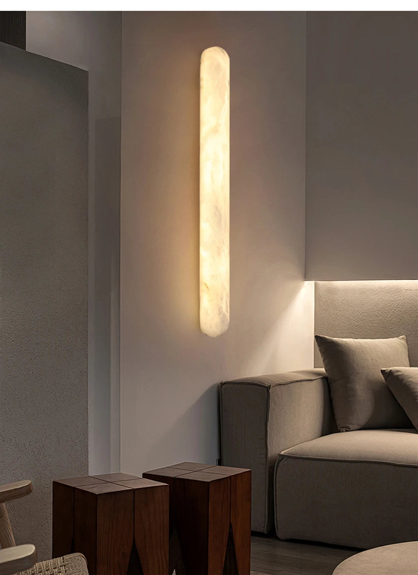 Apollo | Long Oval Alabaster Wall Sconce