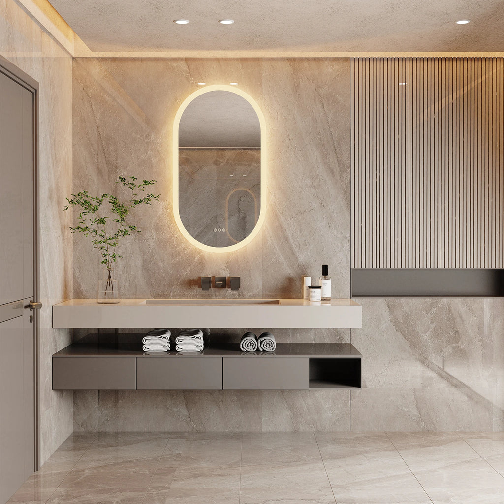 Liv | Frameless Backlit Oval LED Bathroom Mirror