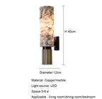Hera | Natural Marble Bedside Wall Sconce