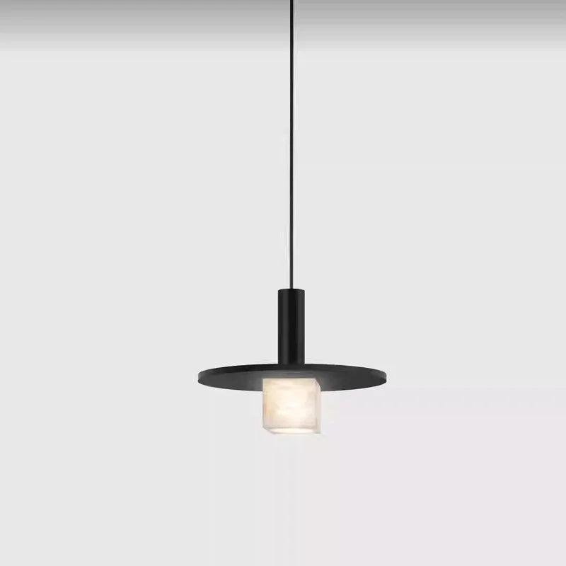 Marble Effect Pendant Chandelier – Modern Compact Ceiling Light for Living Room, Hallway, Bedroom & Bar | Simple, Elegant Bedside Lighting