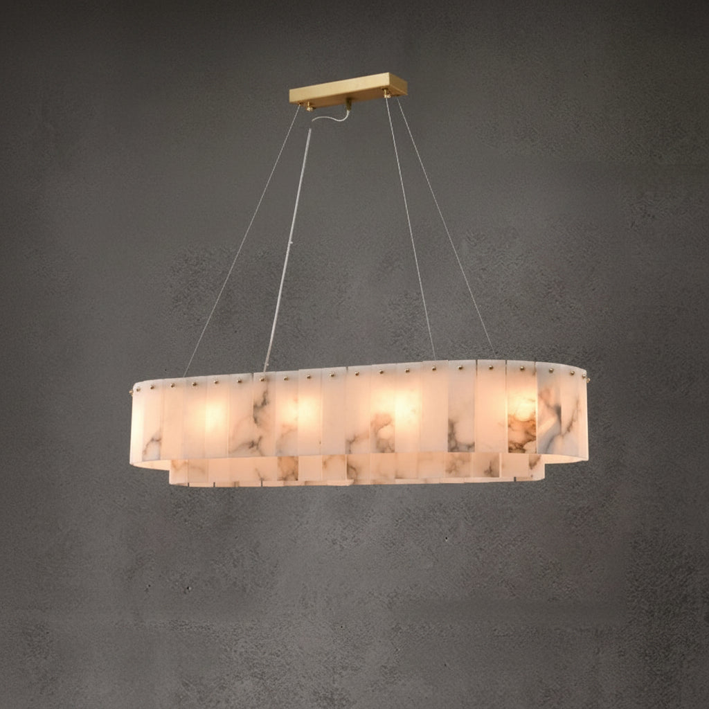 Cosima | Marble and Brass Nordic Chandelier