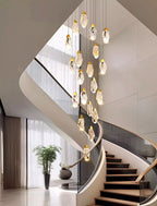Modern home decoration crystal chandelier, stair Pendant lamp, living room Pendant lights, interior lighting