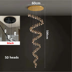 Modern home decoration crystal chandelier, stair Pendant lamp, living room Pendant lights, interior lighting