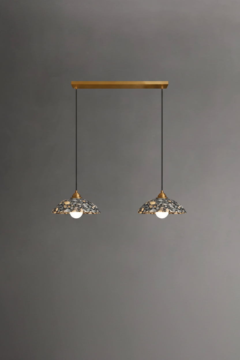 Donatella | Black Spliced Marble Pendant