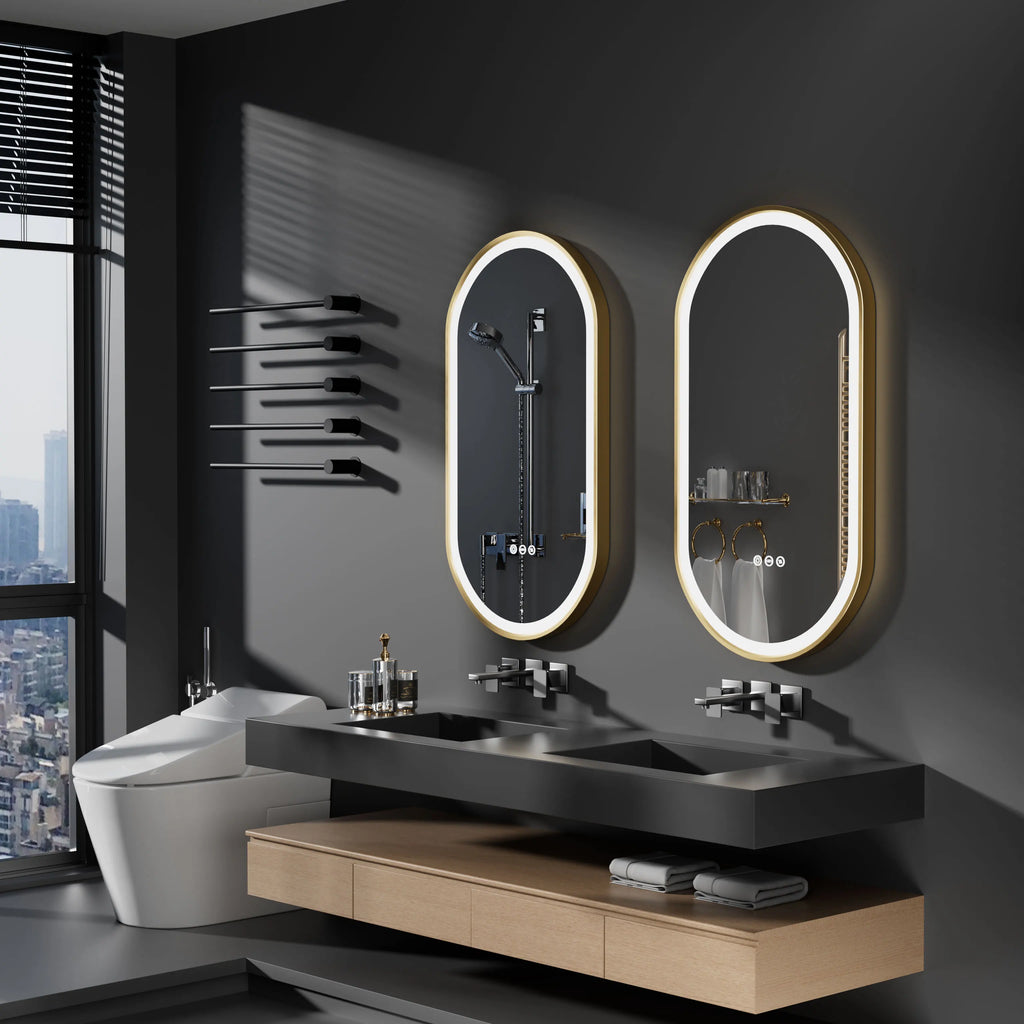 Elin | Oval Dimmable Anti-Fog LED Bathroom Mirror