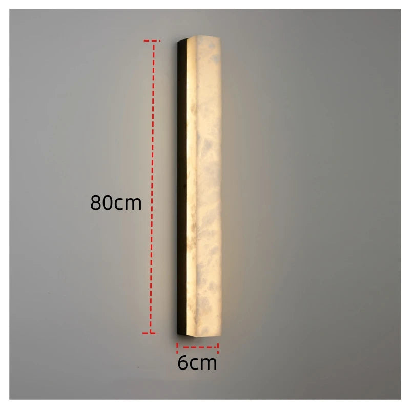 Hephaestus | Alabaster & Copper Linear Wall Lamp