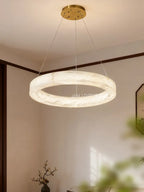 Phoebe | Alabaster Round Chandelier