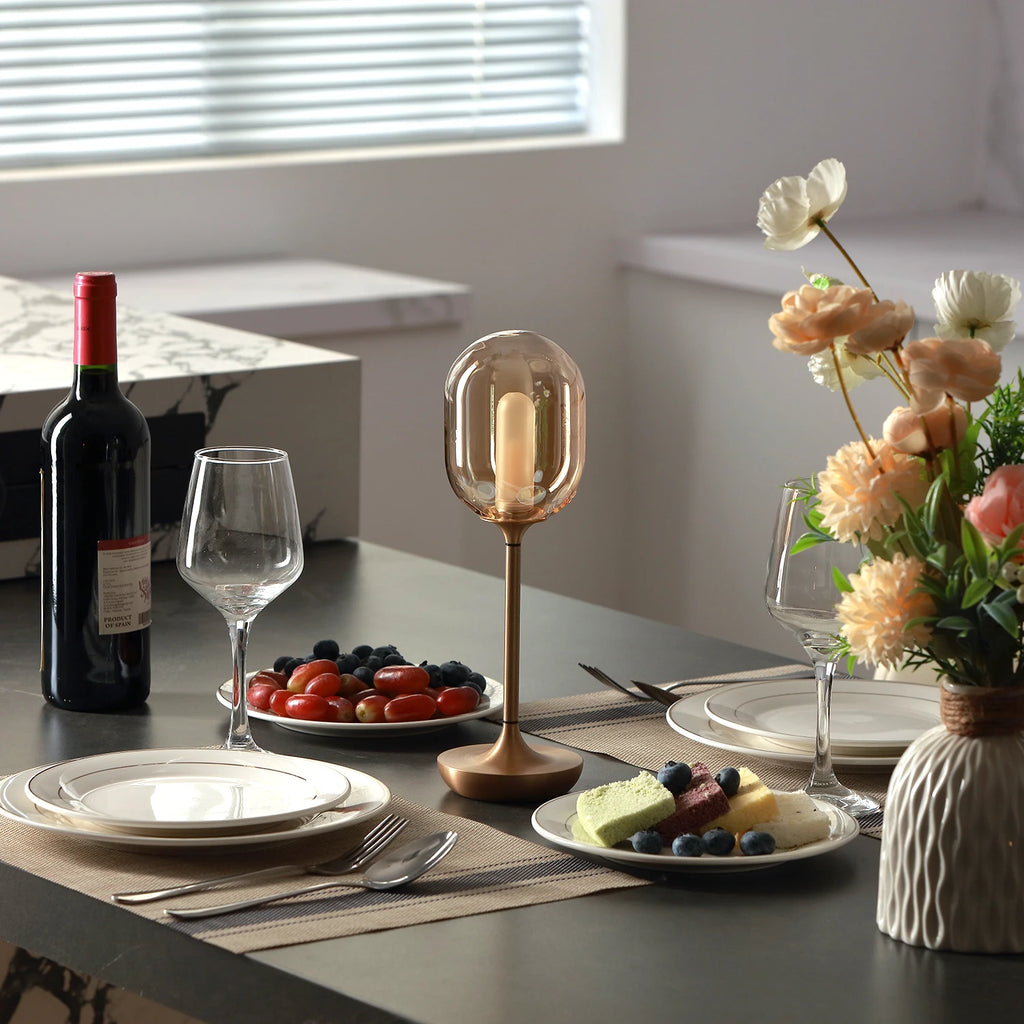 Antonia | Cordless Glass Table Lamp