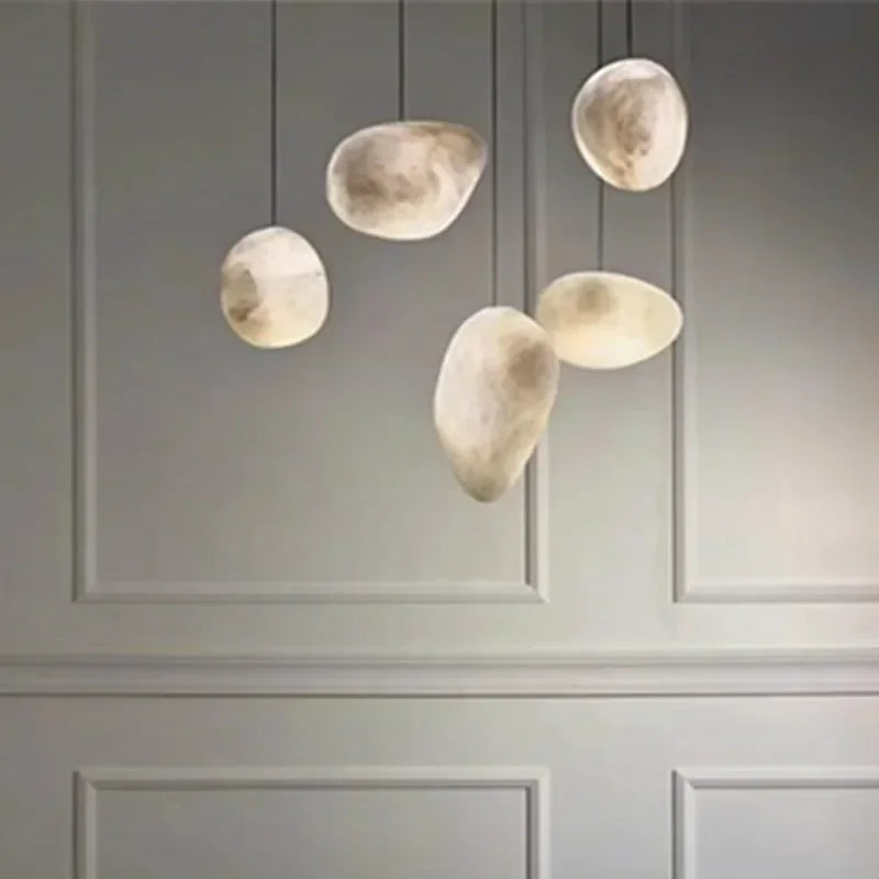 Séraphine | Alabaster Staircase Pendant Light