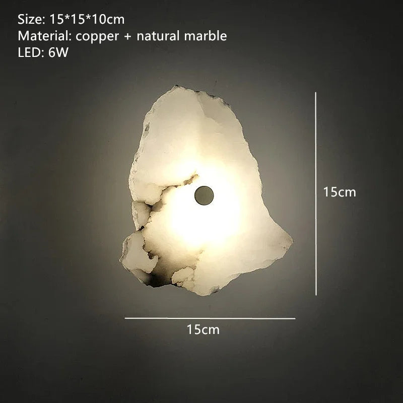 Athena | Natural Marble Multi-Stone Wall Sconce