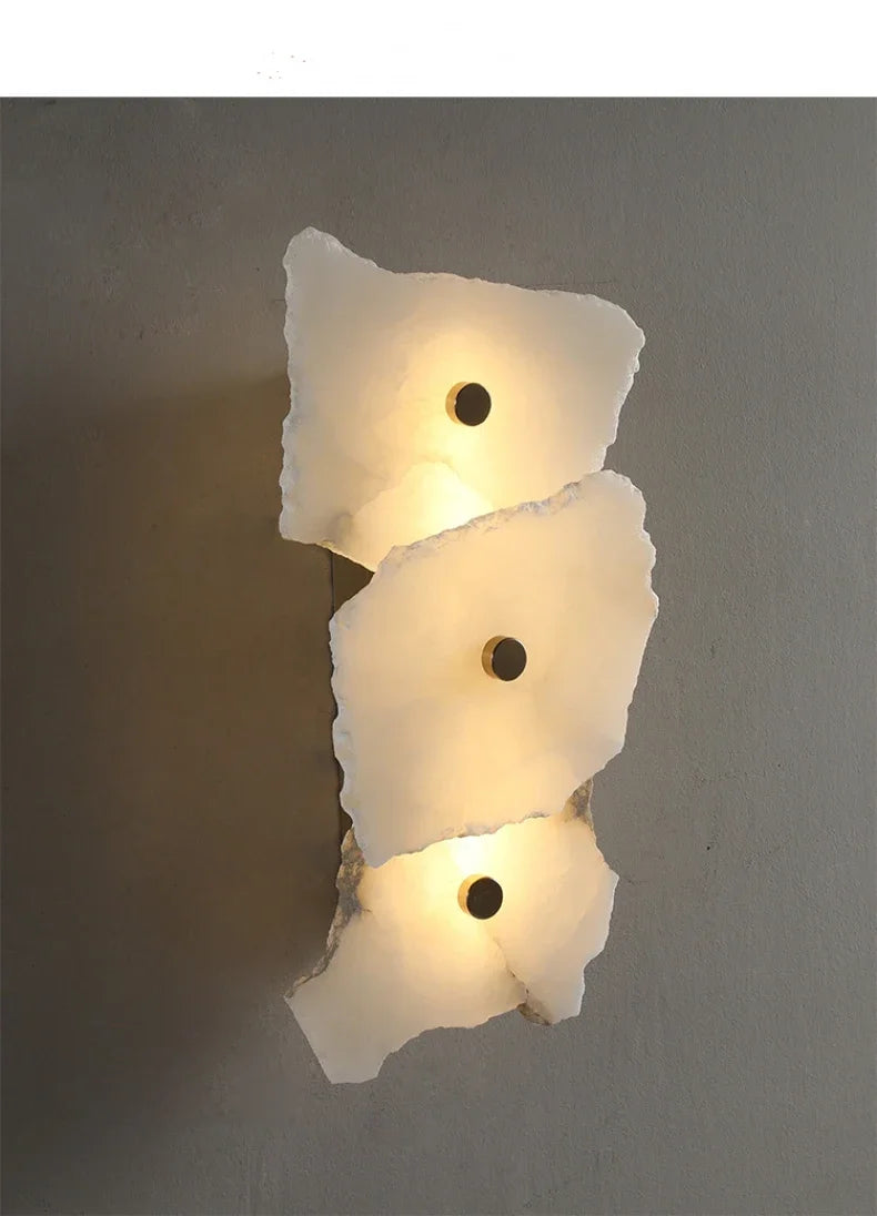 Athena | Natural Marble Multi-Stone Wall Sconce