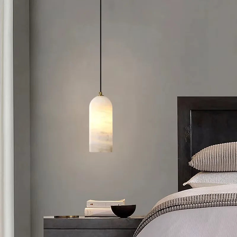 Nicoletta | Alabaster and Gold Pendant Light