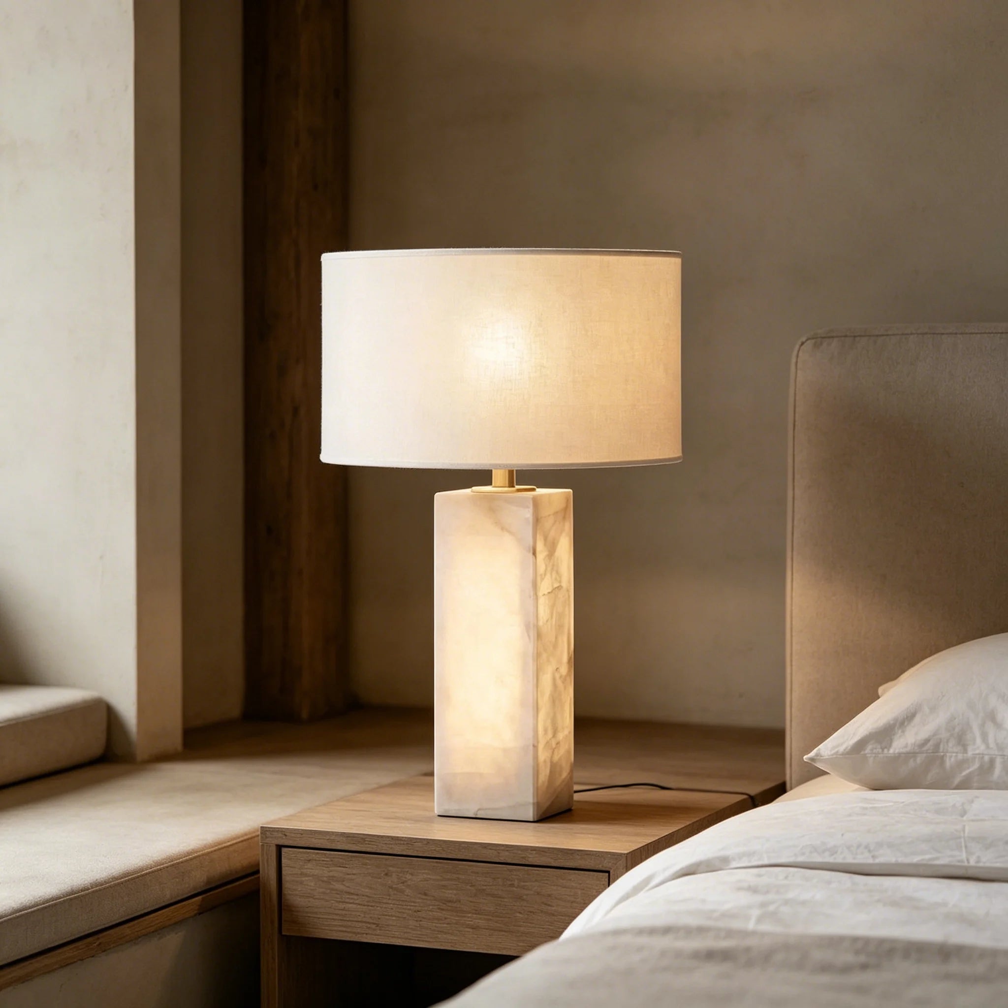 Amélie | Natural Spanish Alabaster Table Lamp
