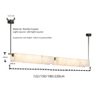 Ersilia | Rectangular Alabaster Linear Chandelier