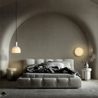 Selene | Round Marble & Copper Wall Lamp