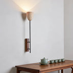 Theron | Stone and Wood Wall Sconce
