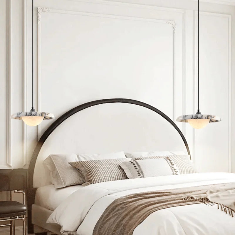 Carlotta | Round Marble Pendant Light