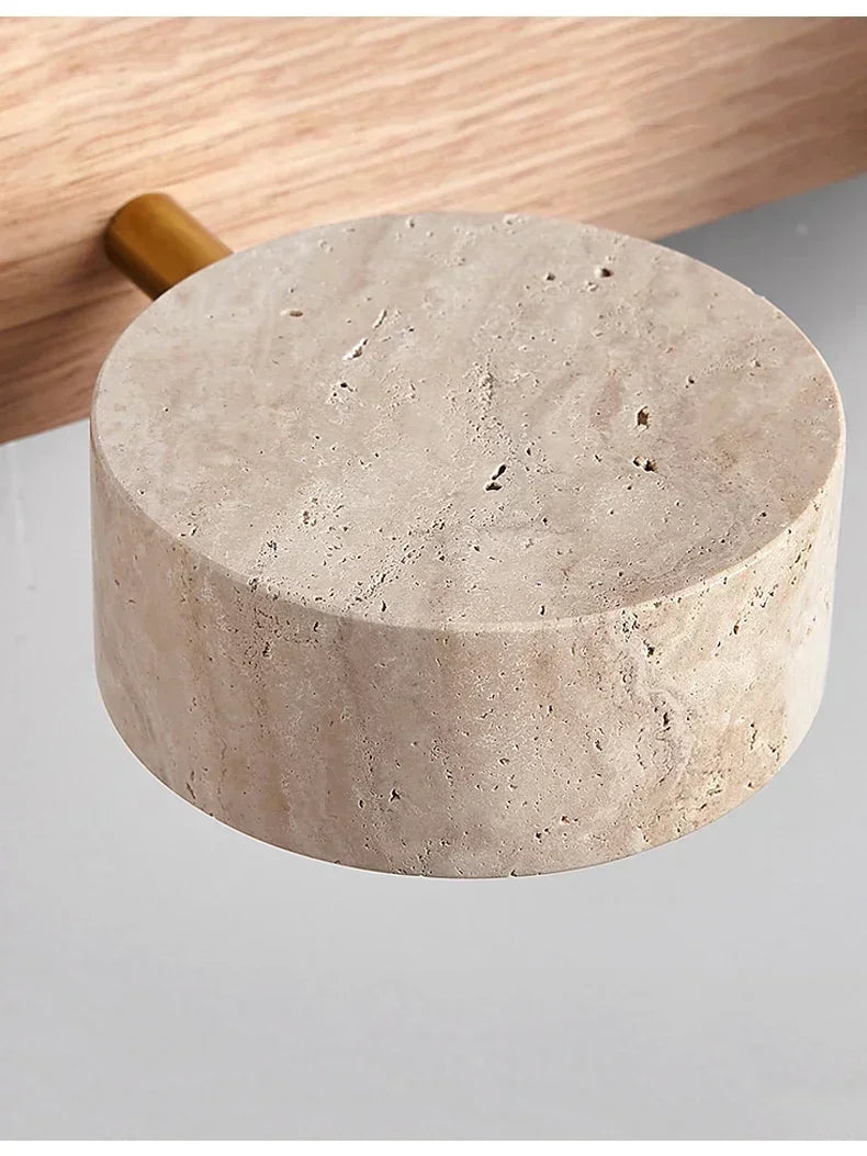 Gemela | Rotatable Travertine Duo Vanity Wall Light