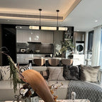 Tullia | Marble and Bronze Linear Chandelier