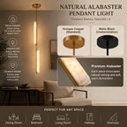 Blanche | Linear Alabaster Pendant Chandelier