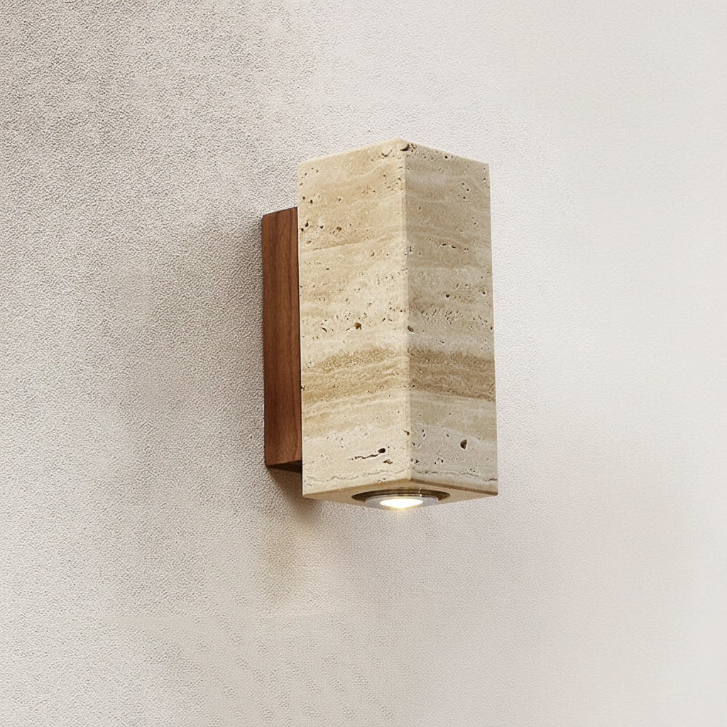 Tierra | Wabi-Sabi Travertine Wall Sconce