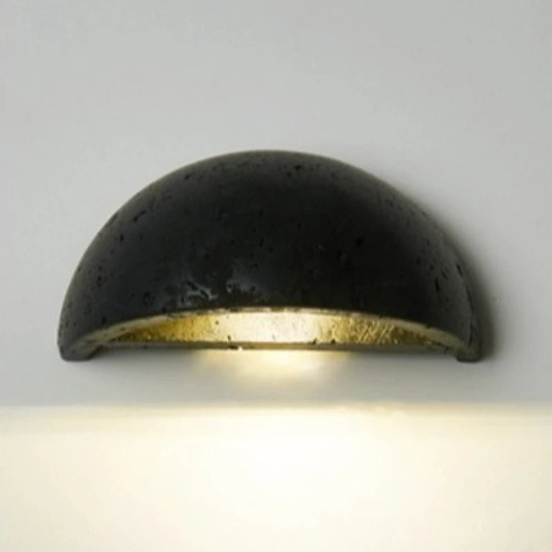 Medialuna | Semi-Circle Travertine Bedside Wall Lamp