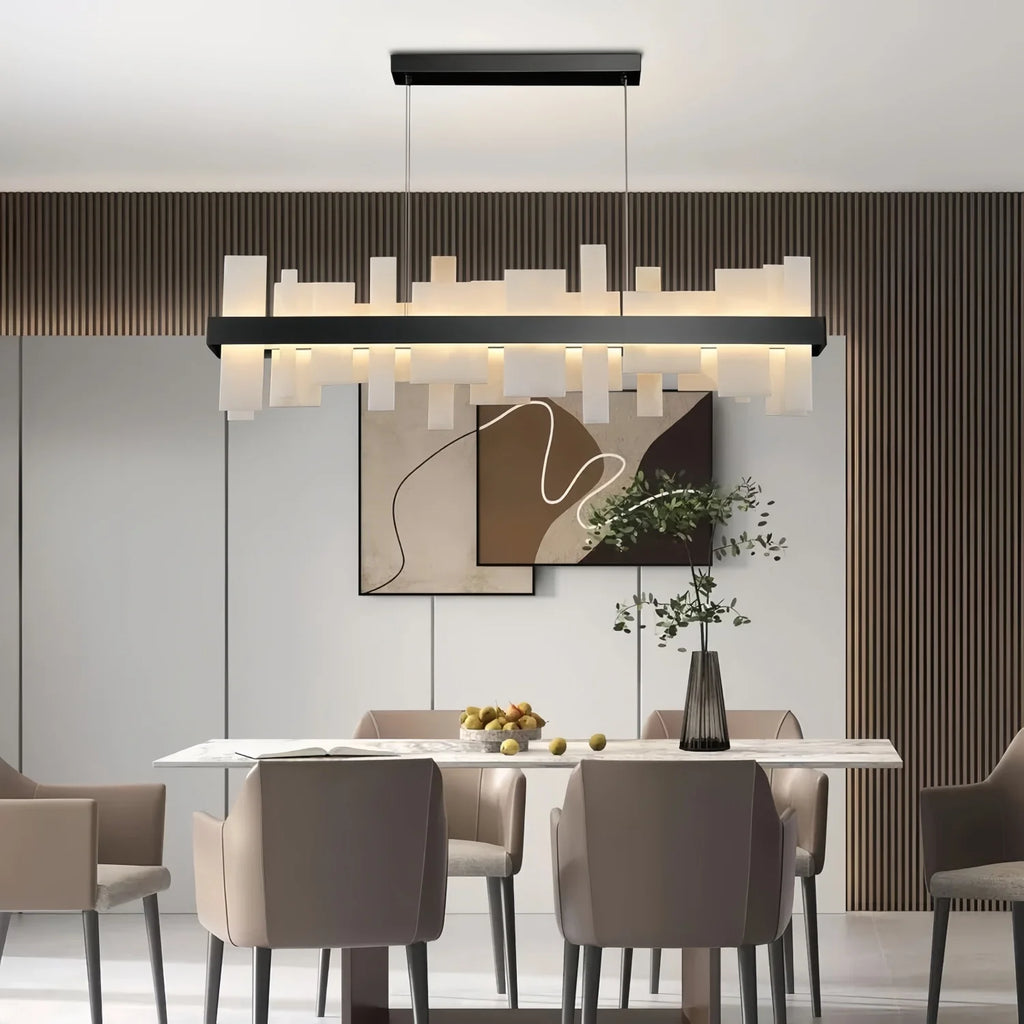 Rosalia | Spanish Alabaster Linear Chandelier